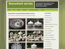 Tablet Screenshot of boerenbontservies.com